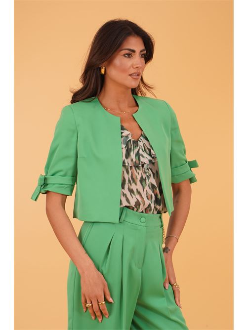 Bolerino in crepe GM by Gai Mattiolo | GM3725VERDE